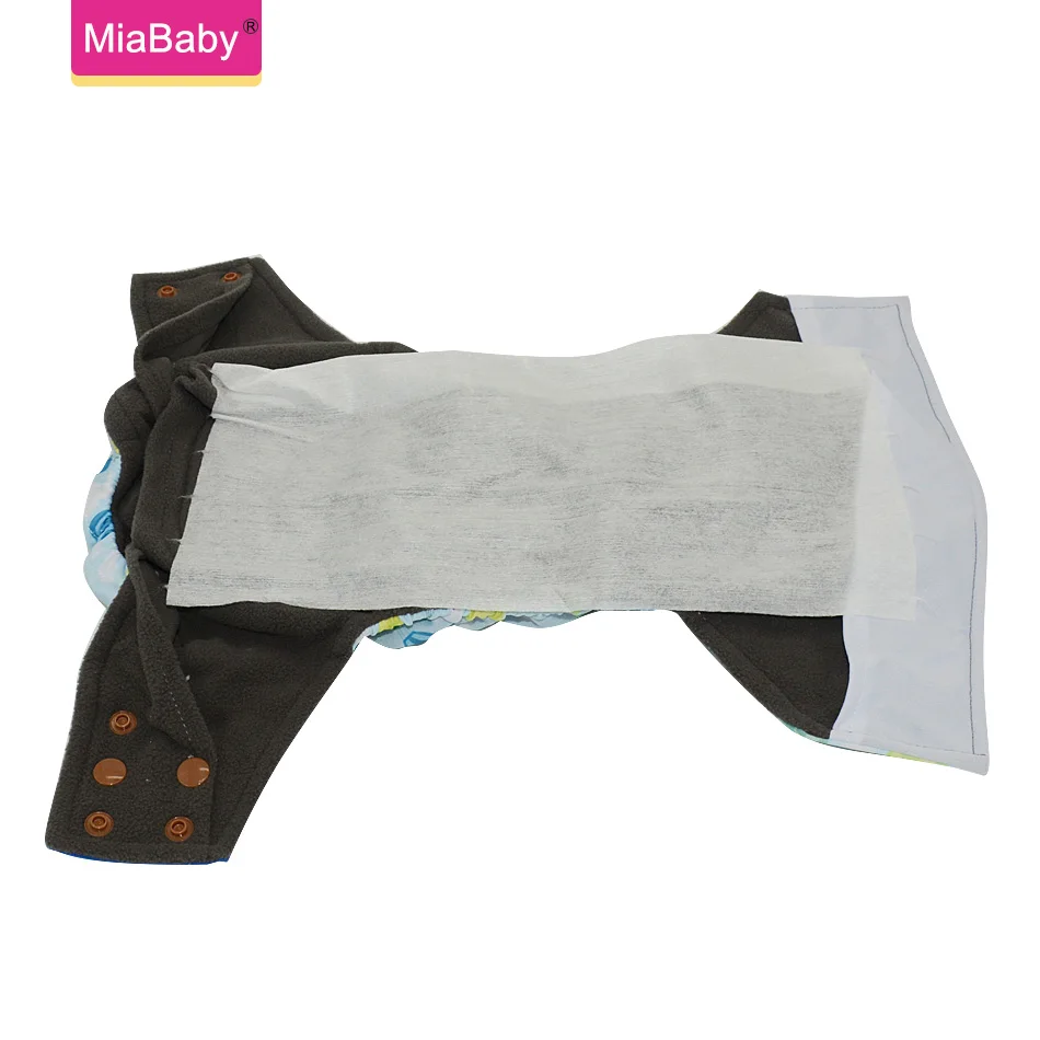 Cloth Diaper Liners Miababy 3 rolls/set Bamboo Fabric Baby Wipes Biodegradable&Flushable Nappy Liners Cloth Diaper Liners
