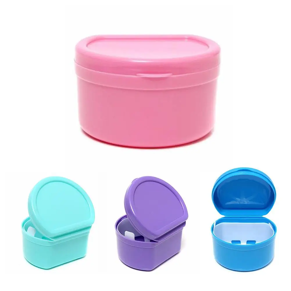 

1PC Fancy Portable Partial Denture Storage Box Teeth Care Case Dental Tray Box Orthodontic Retainer