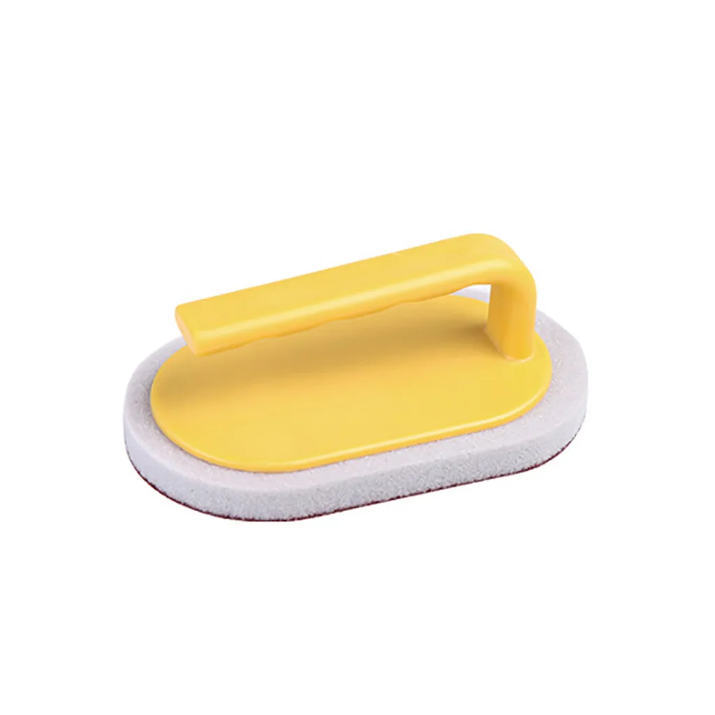 Yellow Кухонная щетка для мытья посуды Наждачная волшебная губка сильная удаление пятен щетка для чистки посуды Brosse De Nettoyage Kichen Чистящая Щетка - Цвет: Yellow