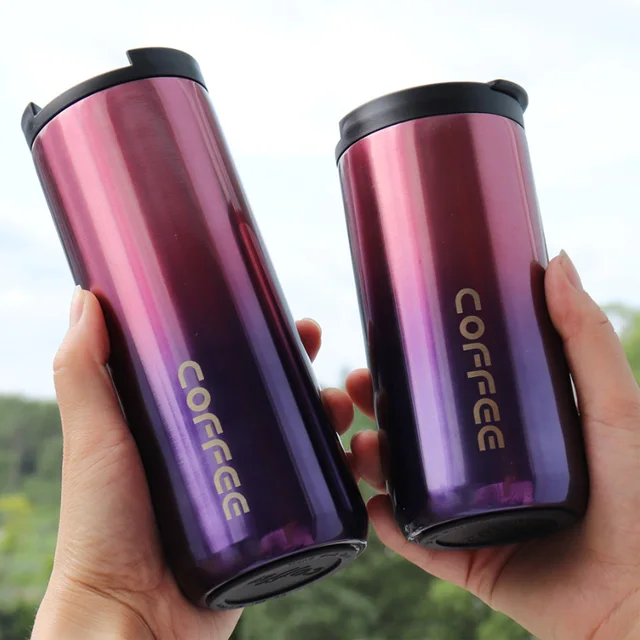 350ml/500ml Double Stainless Steel 304 Coffee Mug Leak-Proof Thermos Mug Travel Thermal Cup Thermosmug Water Bottle For Gifts 4