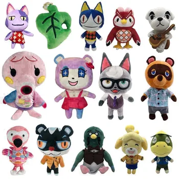 25 28cm Big Fnaf Animal Crossing Amiibo Peluche Toy Tom Nook Stitches Bear Celeste Owl Cats Marshal Bunnie Stuffed Plsuh Toy