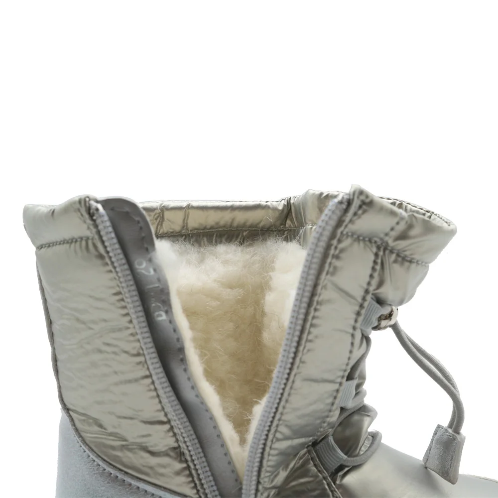 Apakowa/противоскользящие детские зимние ботинки для маленьких девочек зимняя водонепроницаемая обувь до середины икры с шерстяной подкладкой для прогулок, ботинки детские, зимняя детская обувь, сапоги на девочку