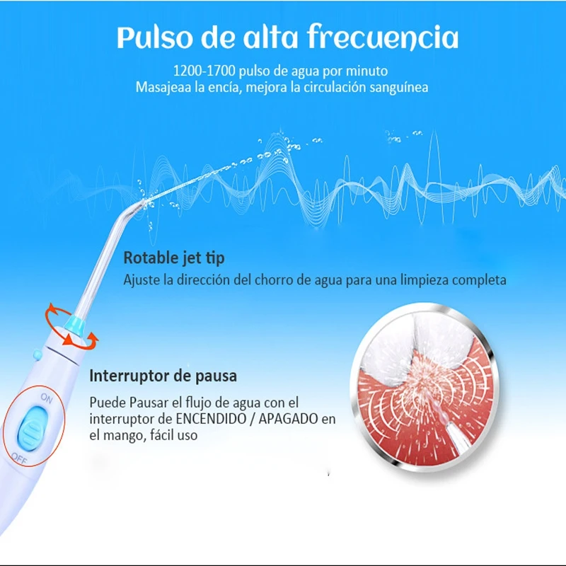 Водный зубной Флоссер для пероральных вмятин, многофункциональный ирригатор, набор по уходу за зубами, очиститель для зубов с 7 насадками, вилка США/ЕС
