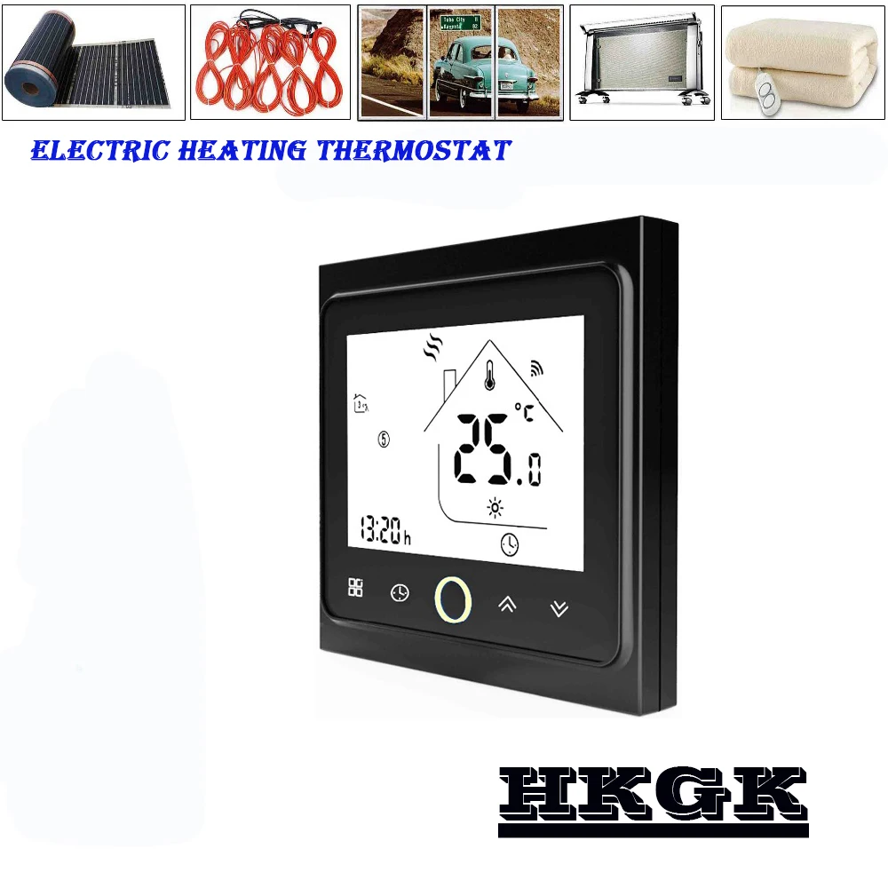 

16A heating thermostat for floor heating, electric film thermostat, with internal and external dual sensors