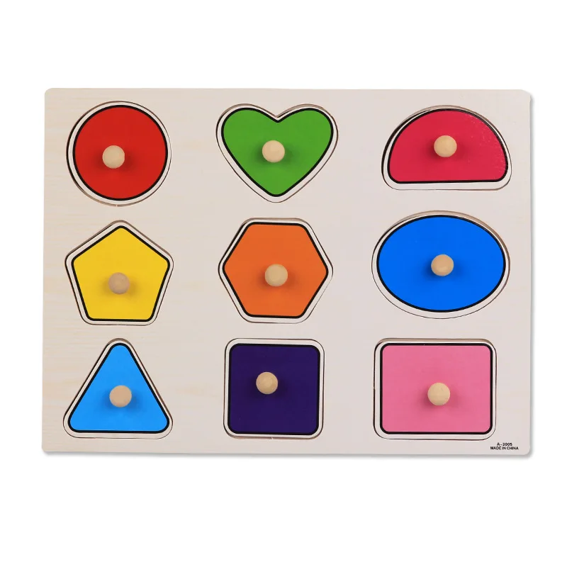 Деревянные игрушки детская головоломка Tangram обучающая Геометрическая доска 3D