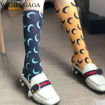 

2020 Summer New Fashion Girl Female Fashion Trend Candy Color Crescent Gold Wire Pile Socks Moon Women Chic Sock Accessories B88