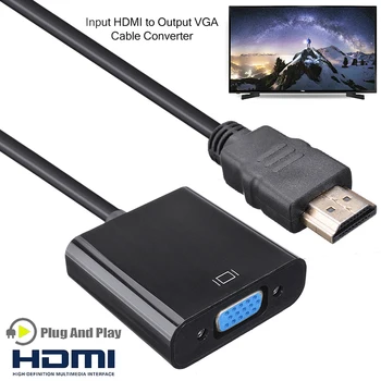 

1080P HDMI To VGA Adapter Male to Female Converter 1920x1200 60hz Digital Analog Video Adaptor for Laptop PC Projector