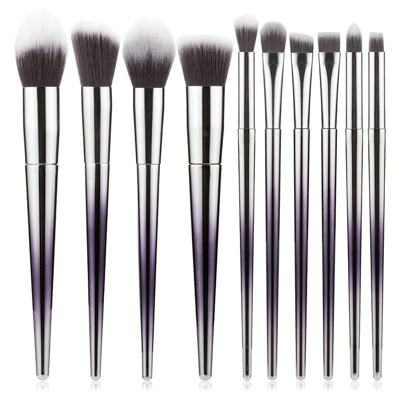 Crystal Gradient Makeup Brush 10 Sets Complete Eyeshadow Beauty Tools | Красота и здоровье