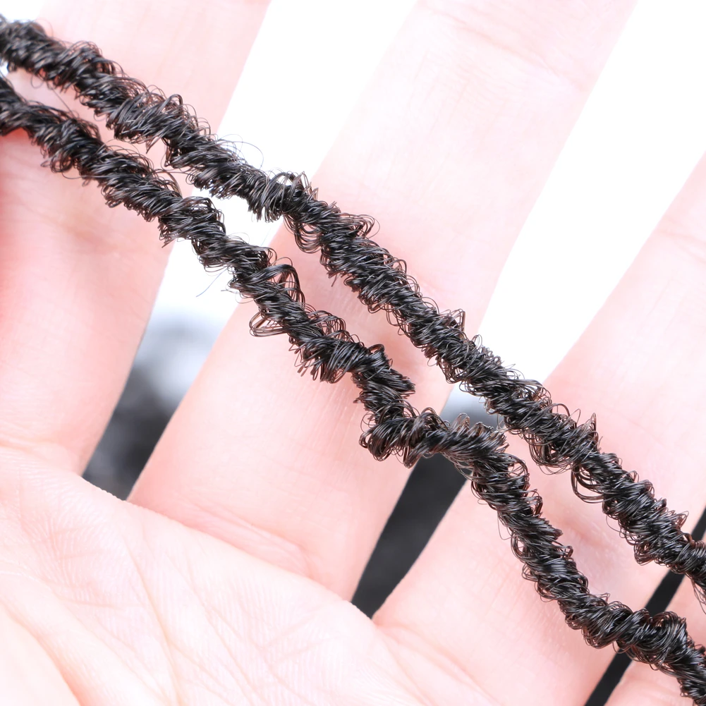 Faux Micro Locs Crochet Hair 16 Inch Sister Locks Hair Extensions Natural Curly DreadLocks Mini African Roots Black Brown Red Faux Micro Locs Crochet Hair 16 Inch Sister Locks Hair Extensions Natural Curly DreadLocks Mini African Roots Black Brown Red