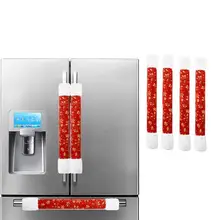 4 шт крышка ручки холодильника Глод Снежинка, рождественские украшения ручка холодильника покрытие чехол на дверные ручки перчатки кухонные инструменты