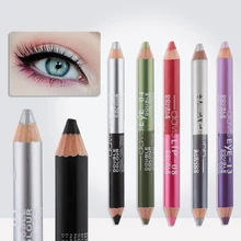 1Pc 13 couleurs surligneur paillettes fard à paupières Eyeliner stylo Durable étanche à la transpiration Double couleur yeux crayon maquillage outils