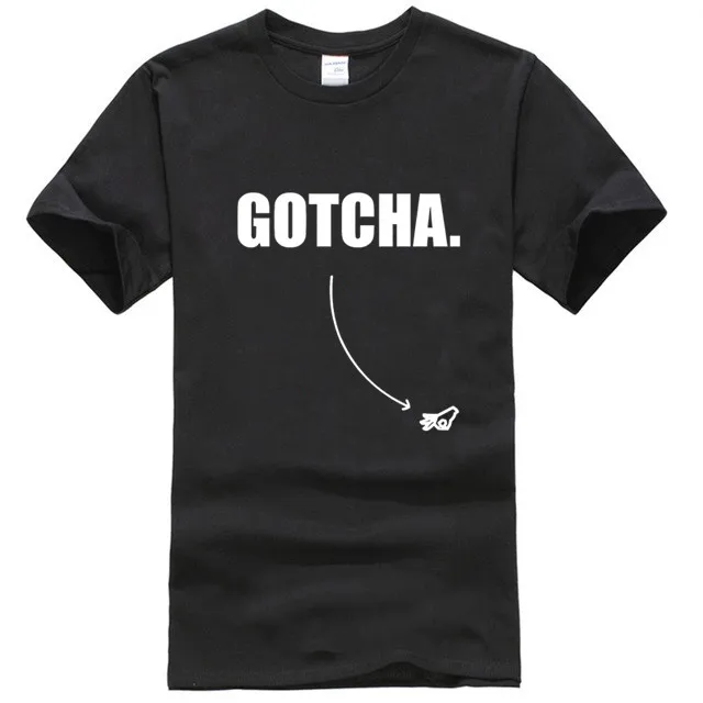 Мужская футболка Gotcha Meme Finger Circle на заказ размер S-3xl стандартная летняя с