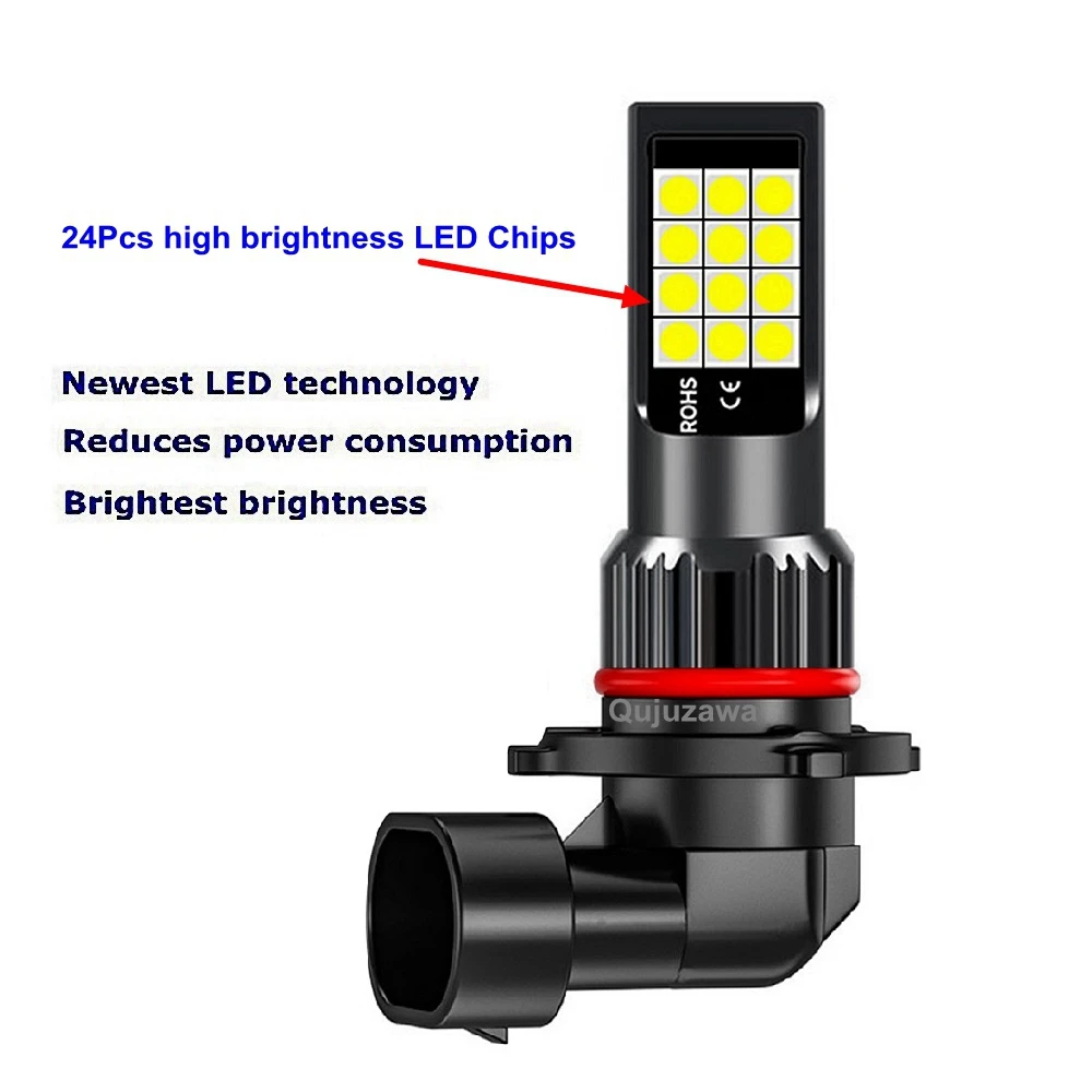 1Pcs Dual Colors H11 H8 9006 HB4 881 H27 3030 LED Auto Fog Lamp Car Anti Fog Light Bulb Yellow White