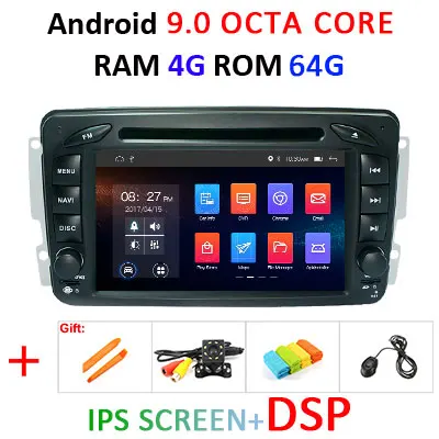 Ips DSP 4G 64G 2 din Android 9 автомобильный мультимедийный dvd gps для Mercedes/Benz/W209/W203/W208/W463/W163/W639/Viano/Vito/Vaneo Автомагнитола - Цвет: 4G 64G IPS DSP