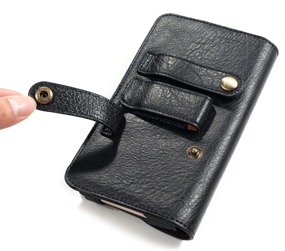 Leather Belt Clip Phone Case for Men - Waist Bag and Holster Pouch