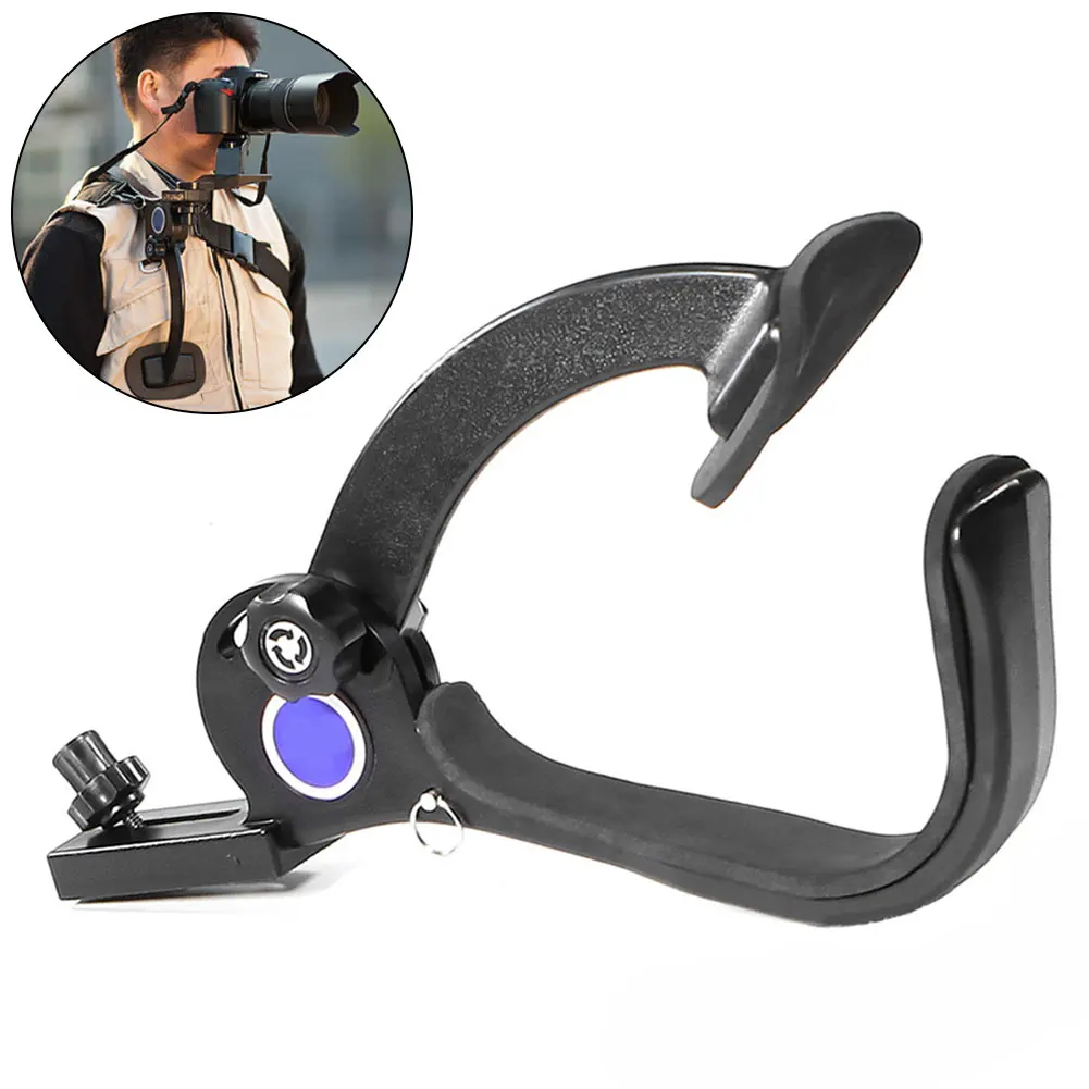 Защитный стабилизатор Открытый безопасности плечо крепление Hands-free гибкий Регулируемый Черный Shouldering Поддержка Pad для DSLR камеры