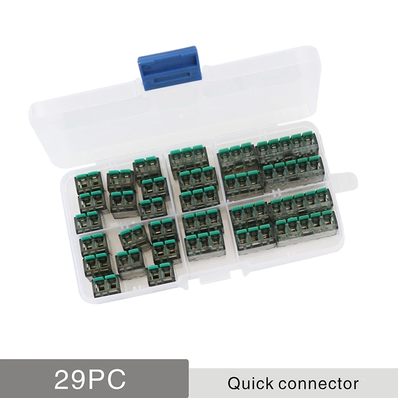 

Wire connector 29/50/100 pieces mini quick connector universal compact terminal block plug-in electrical wire connectors