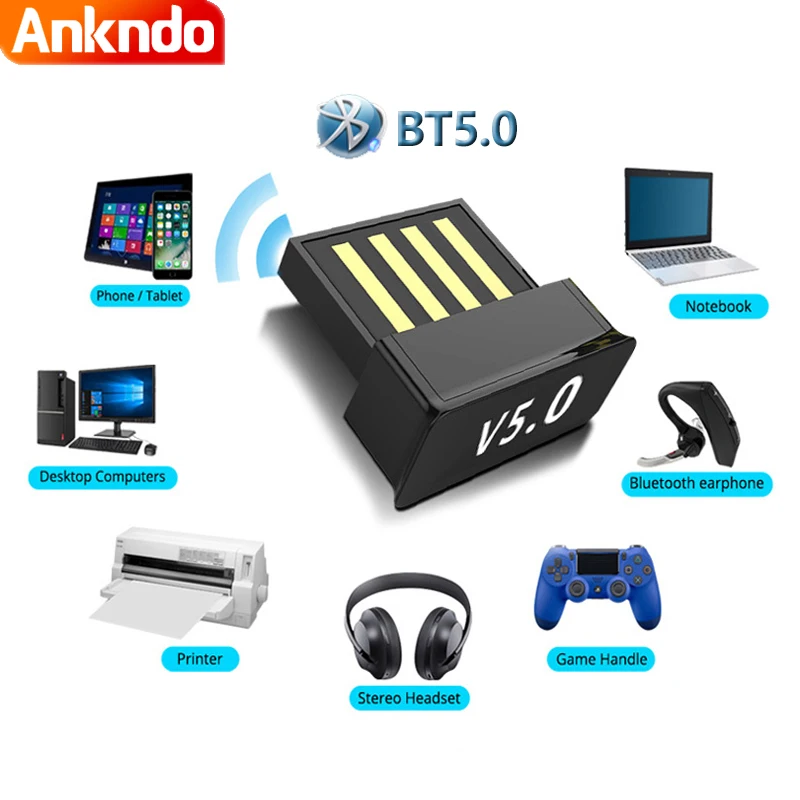 RTL8761B USB Bluetooth адаптер BT 5.0 беспроводной аудио приемник ноутбук ПК компьютер