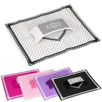 

Silicone Nail Art Table Mat Washable Foldable Pad Silicone Manicure Cushion Point Lace Stamping Plate Table Transfer Tool