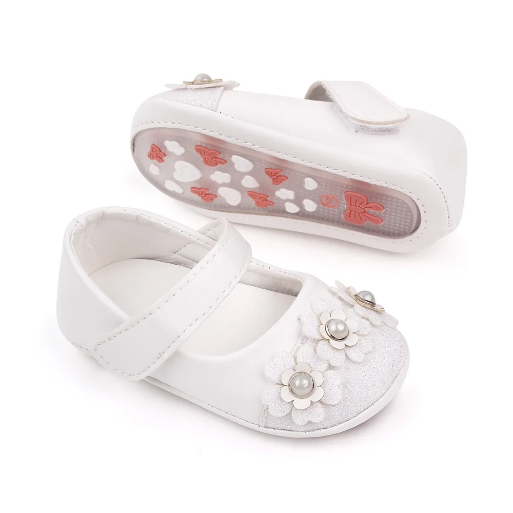Newborn Baby Girl Shoes Toddler Leather Moccasins First Walker Casual Flower Loafers Infant Doll Shoes for Learning Walking Gift