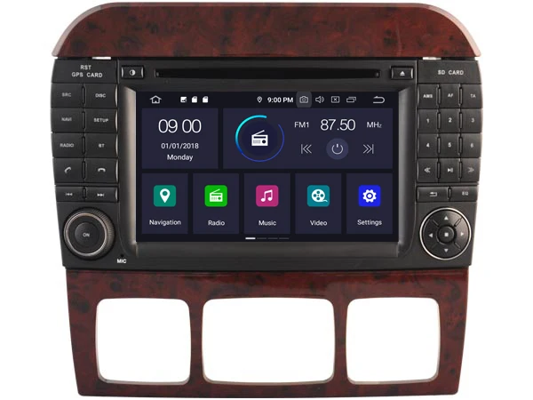 RUISO 4g+ 64g 8-Core автомобильный DVD плеер Android 9,0 для BENZ S CLASS автомобильный мультимедийный DVD Авто Радио Стерео 1080P GPS wi-fi DVR dab obd ips