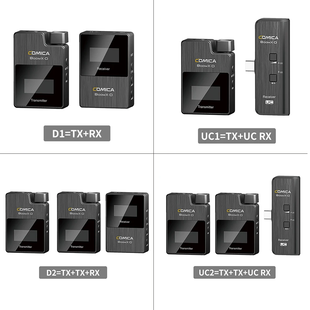 Comica-BoomX-D-For-Smartphone-Video-D1-D2-UC1-UC2-2-4g-Wireless-Microphone-Digital-Transmitter (10)