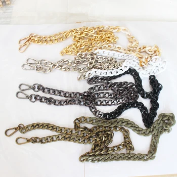 

Long 120cm/100/110cm Metal Purse Chain Strap Handle Handle Replacement For Handbag Shoulder Bag 4 Color