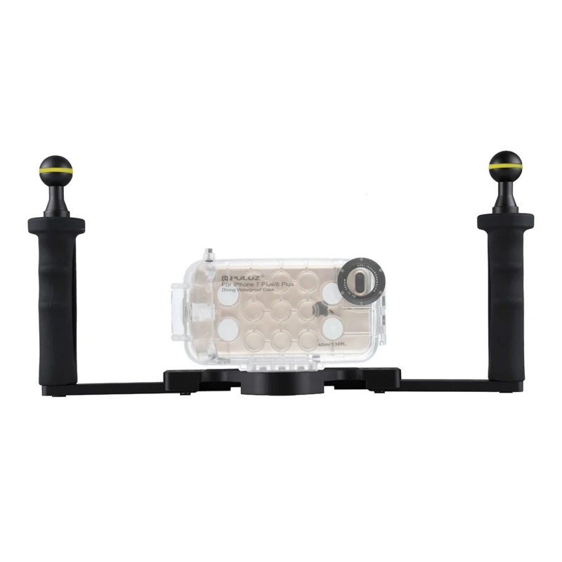  Dual Handle Aluminium Tray Stabilizer For Underwater Camera Housings For GoPro DSLR Smartphones Und