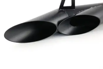 

Aluminium Motorcycle exhaust pipe Accessory Dual Outlet Tail Pipe 2" Black