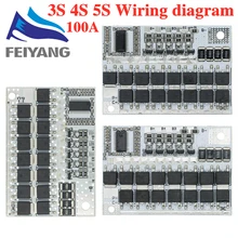 21V 100A BMS 5S 18650 Li-ion ochrona baterii obwód drukowany ładowarka Balancer 5S BMS PCM 18650 Lipo li-polymer bilans ładowanie