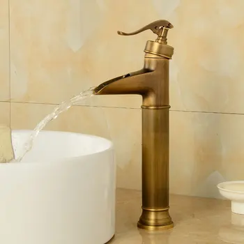 

European To Fake Something Antique On The Stage Basin Water Tap Full Copper Arts Basin Faucet Hot And Cold Shower Room Cabinet