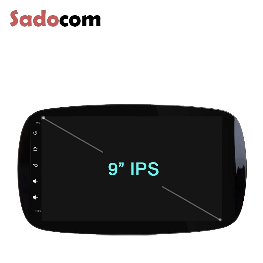 Perfect 9" IPS HD Android 9.0 Octa Core 4GB RAM 64GB ROM Car multimedia RDS Radio GPS Map WiFi Bluetooth For Benz Smart Fortwo 2015~2017 1