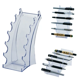 

Pen Holder Six Hole Acrylic Display Bracket Table Organizer Transparent Premium Cosmetic Organiser Beauty Desk Universal