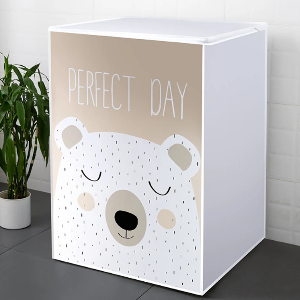 

Drum Washing Machine Cover Dust Cover Clean Waterproof Dust Cover Cute Cartoon Dryer Dust Cover Household Goods