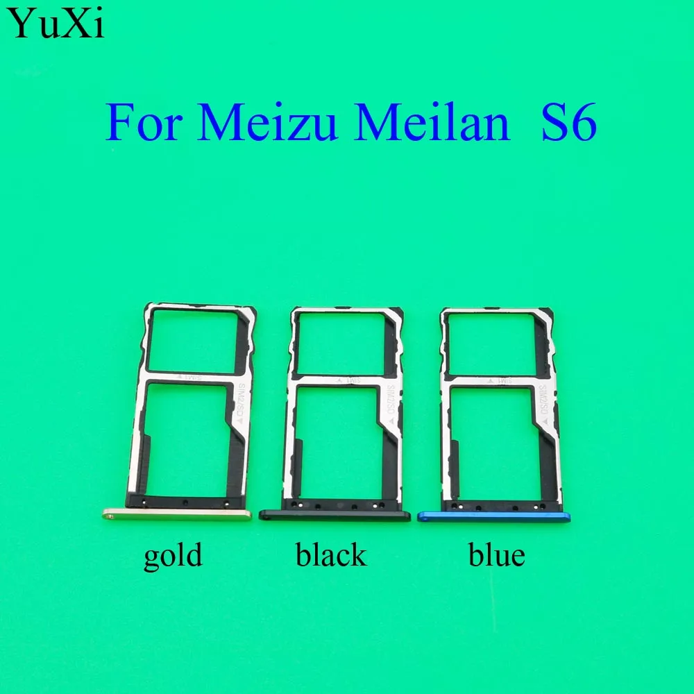 YuXi для Meizu Meilan s6 держатель лотка для sim-карты Micro SD слот заменитель адаптера
