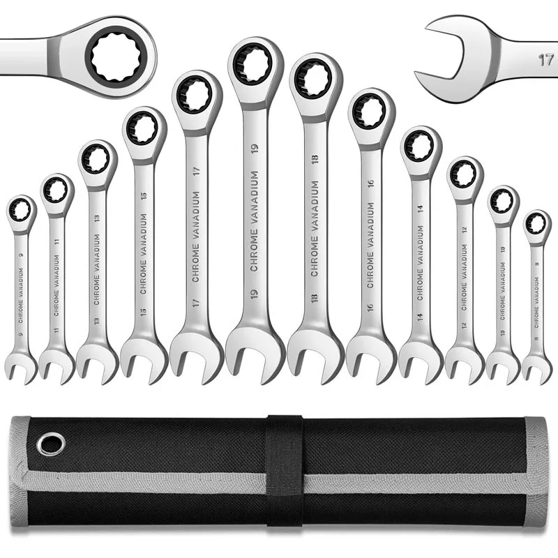 Keys Set Ratchet Spanner Wrench Socket Set Combination Ratcheting