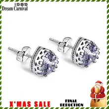 DreamCarnival 1989 Новые популярные серьги-гвоздики в форме сердца из циркония с кристаллами для женщин, для офиса, женские шикарные модные ювелирные изделия SE11550RB