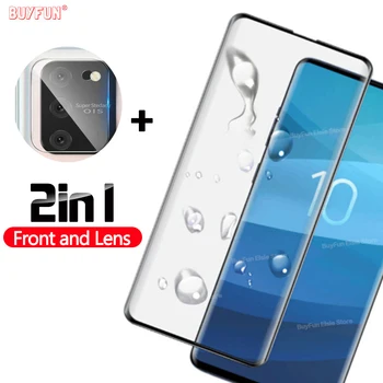 

2 in 1 Tempered Glass For Samsung Galaxy S10 Note 10 Lite 10Lite Note10Lite S10Lite 6.7'' Screen Protector Protective Glas