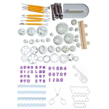 

95pcs Fondant Cake Mould Sugarcraft Alphabet Letters Cutters Cake Decorating Tools Cutters Icing Modelling Tool Kit Rolling Pin