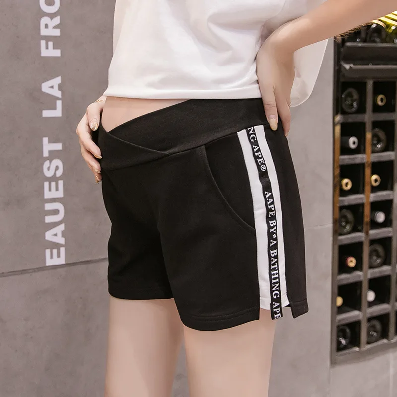 

Maternity Clothes Low-Rise Summer New Style Outer Wear Base Sports Shorts White Edge Casual Pants Shorts