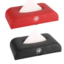 10 шт. Авто Стайлинг коробка для салфеток Чехол Коробка для салфеток для Alfa Romeo Giulia Stelvio автомобильные аксессуары