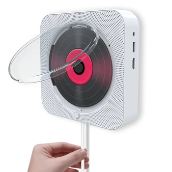 

CD Player Wall Mountable Bluetooth Portable Home Audio Box with Remote Control FM Radio Built-in HiFi Speaker MP3