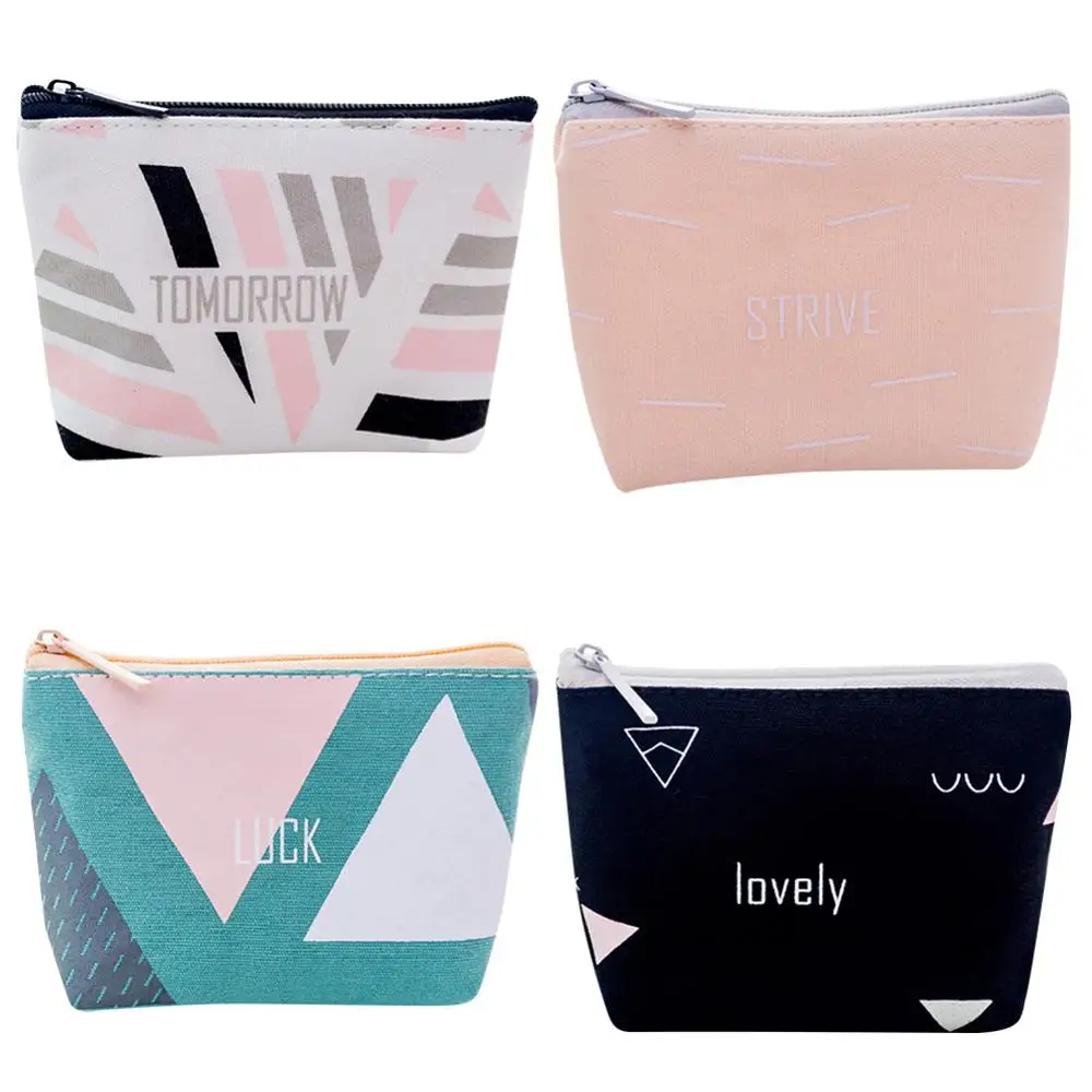 Canvas Square Fashion Coin Purses Women Wallet Small Cute Credit Card Holder Key Money Bags for Ladies Purse Kid Children Zipper | Багаж и