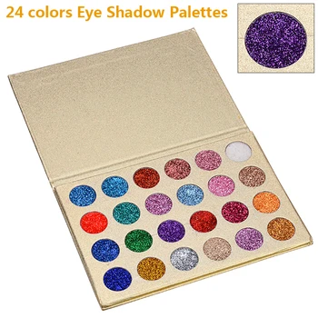 

24 Colors Glitter Eyeshadow Palette Pigmented Makeup Shimmer Powder Smoky Eyes Makeup For Children's Stage Performance