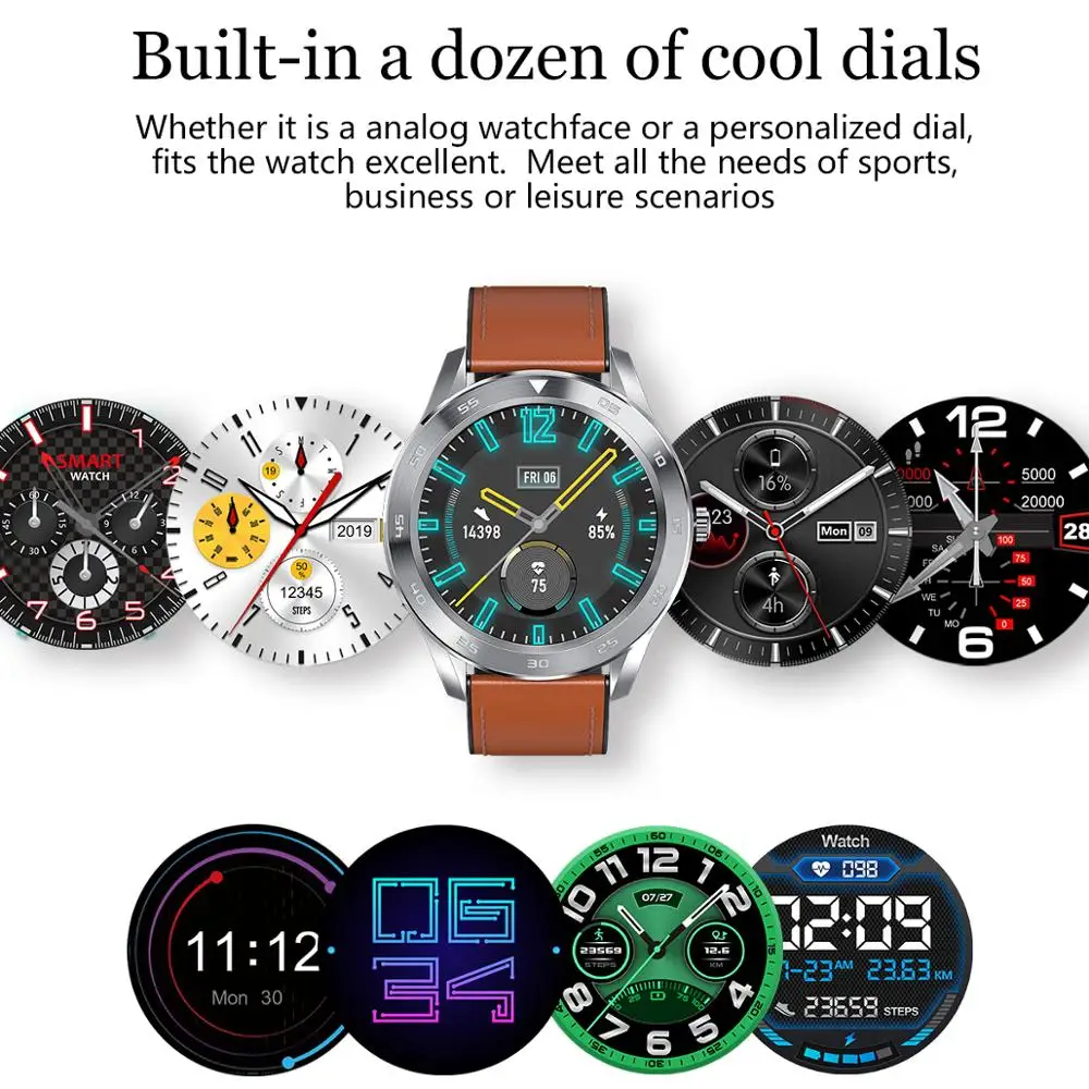 DT98 Smartwatch Sports Smart Watches ECG IP68 Waterproof Full Screen Touch Fitness Heart Rate Tracker Message Reminder Watch Men