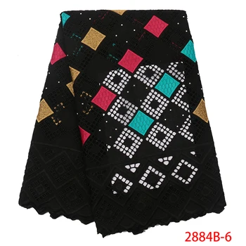 

New Design Black Color French Nigerian Laces Fabric High Quality Cord Lace African Lace Nigerian Lace Fabric For Party GD2884B-6
