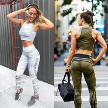 Модные женские леггинсы, уличные спортивные штаны с буквенным принтом, удобные леггинсы для фитнеса, тренировочные джеггинсы для девушек Mujer O5A090