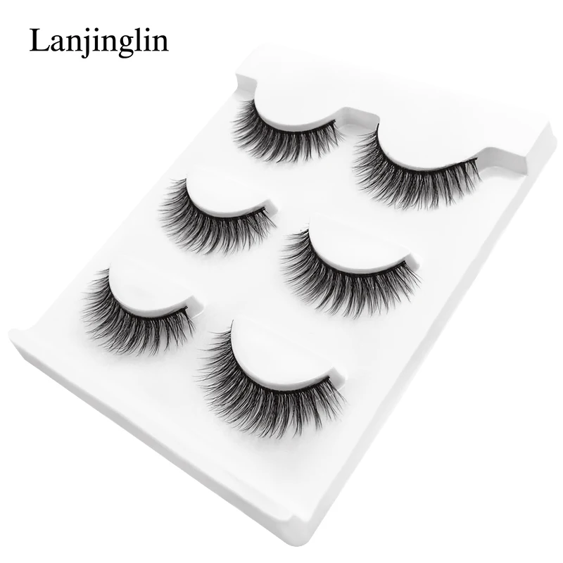 X24 100 BOXES LANJINGLIN 100 коробок натуральные длинные накладные Искусственные ресницы для макияжа 3d норковые ресницы для наращивания ресниц норковые ресницы - Цвет: X24 100 BOXES
