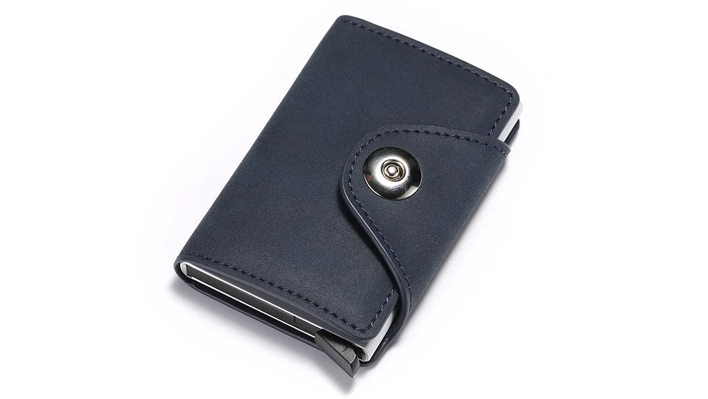 Hasp тонкий RFID кошелек визитница карта кошелек металлический блокирующий футляр для удостоверения личности Алюминиевый Дорожный кошелек всплывающий Минимализм