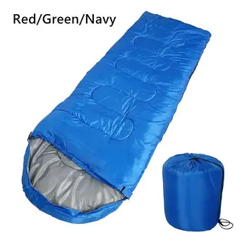 

2.4 kg Lightweight Outdoor Sleeping Bag with Compression Sack Winter Envelope Style for Hiking Travel with Cap